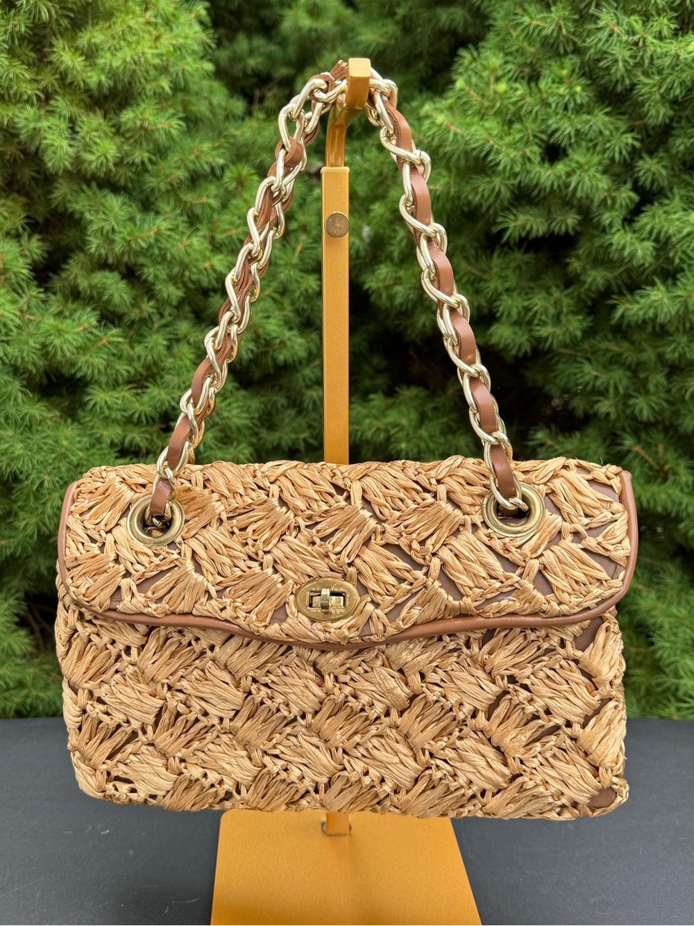 Vintage Handmade Japanese Raffia Bag